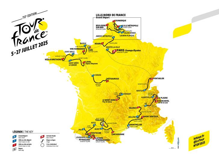 Parcours du Tour de France 2025
